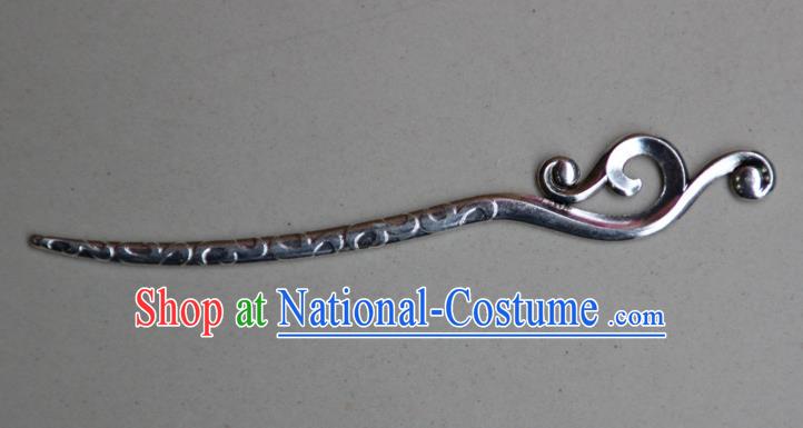 Traditional Chinese Ancient Miao Ethnic Minority Palace Hair Jewelry Accessories, Hmong Handmade Silver Hairpins, Miao Ethnic Jewelry Accessories Hair Claw for Women