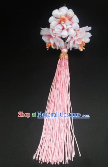 Traditional Handmade Chinese Ancient Classical Hair Accessories Barrettes Hairpin, Flowers Long Tassel Headdress Hair Jewellery, Hanfu Hair Fascinators Hairpins for Women