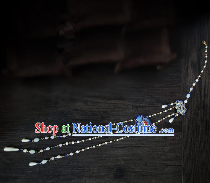 Traditional Handmade Chinese Ancient Classical Jewellery Accessories Tassel Palace Taeniasis, Blueing Waist Pendant for Women