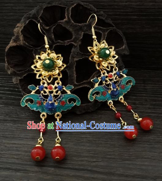 Traditional Handmade Chinese Ancient Classical Bat Earrings for Women