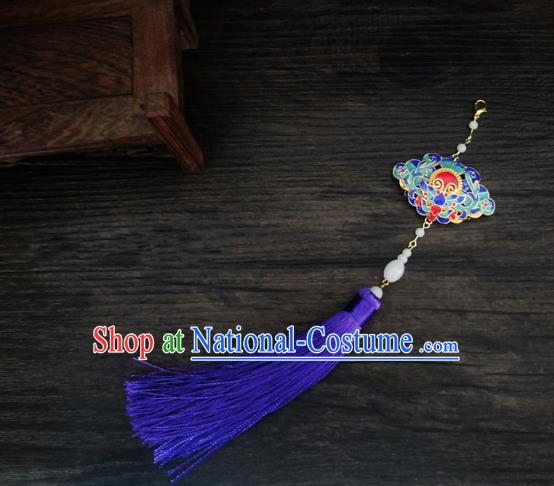 Traditional Handmade Chinese Ancient Classical Jewellery Accessories Palace Tassel Sword Taeniasis, Blueing Waist Pendant for Women