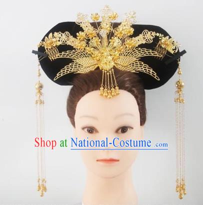 Traditional Handmade Chinese Ancient Classical Hair Accessories Barrettes Hairpin, Imperial Emperess Phoenix Coronet Hair Jewellery, Hair Fascinators Hairpins for Women