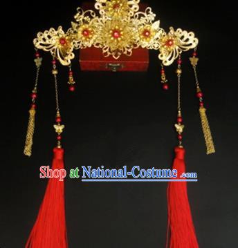 Traditional Handmade Chinese Ancient Classical Hair Accessories Barrettes Hairpin, Imperial Emperess Phoenix Coronet Hair Jewellery, Hair Fascinators Hairpins for Women