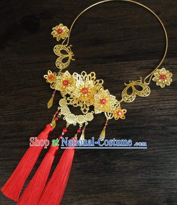 Chinese Ancient Style Hair Jewelry Accessories Hairpins Headwear Headdress Hair Fascinators for Women