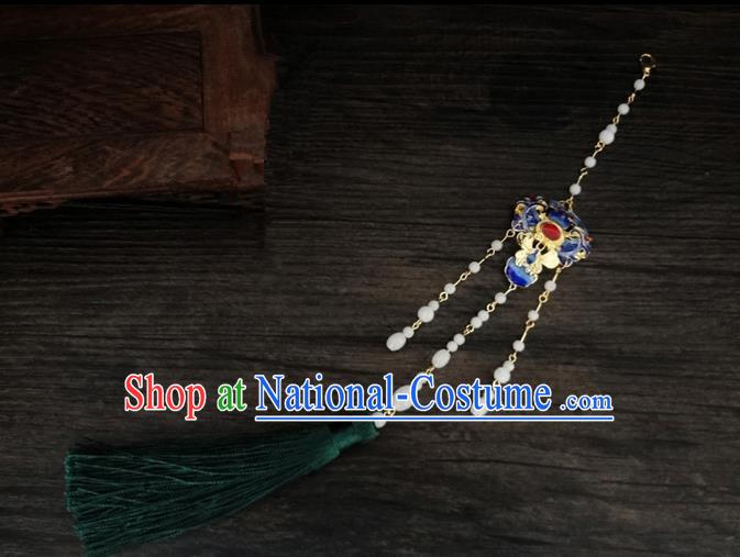 Traditional Handmade Chinese Ancient Classical Jewellery Accessories Palace Tassel Sword Taeniasis, Blueing Waist Pendant for Women