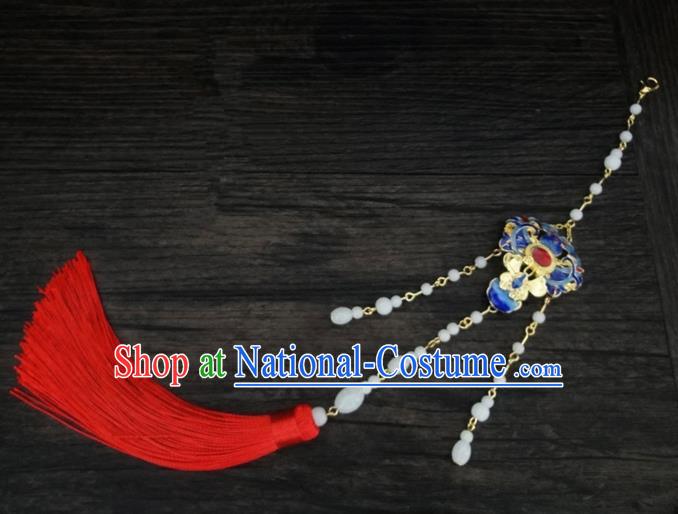 Traditional Handmade Chinese Ancient Classical Jewellery Accessories Palace Tassel Sword Taeniasis, Blueing Waist Pendant for Women