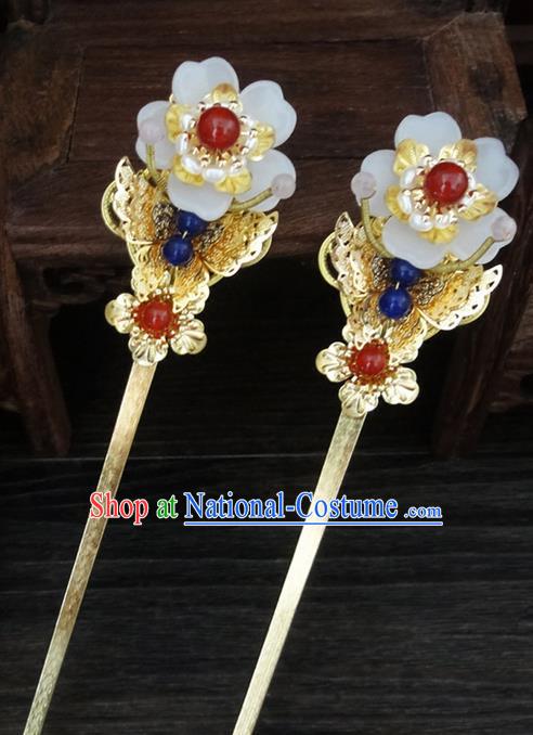 Traditional Handmade Chinese Ancient Classical Hair Accessories Barrettes Hairpin, Flowers Headdress Hair Jewellery, Hair Fascinators Hairpins for Women