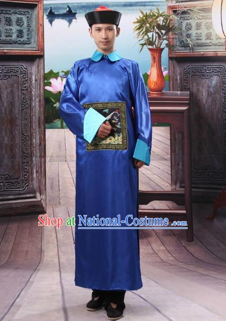 Traditional Ancient Chinese Imperial Minister Costume, Chinese Qing Dynasty Male Dress, Cosplay Chinese Eunuch Clothing for Men