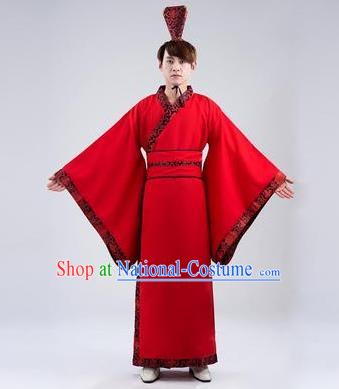 Traditional Ancient Chinese Imperial Emperor Costume, Chinese Han Dynasty Male Wedding Dress, Cosplay Chinese Imperial King Clothing Hanfu for Men