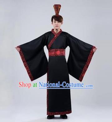 Traditional Ancient Chinese Imperial Emperor Costume, Chinese Han Dynasty Male Wedding Dress, Cosplay Chinese Imperial King Clothing Hanfu for Men