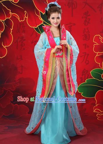 Traditional Ancient Chinese Imperial Emperess Costume, Chinese Tang Dynasty Wedding Dress, Cosplay Chinese Peri Imperial Princess Tailing Clothing Hanfu for Women