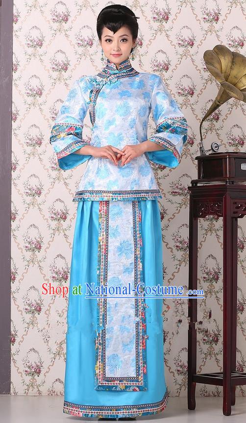 Traditional Ancient Chinese Imperial Emperess Costume, Chinese Qing Dynasty Lady Dress, Cosplay Chinese Peri Imperial Princess Clothing for Women