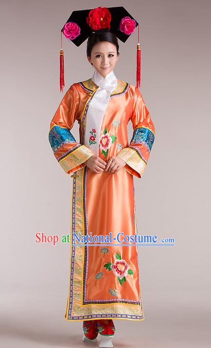 Traditional Ancient Chinese Imperial Emperess Costume, Chinese Qing Dynasty Lady Dress, Cosplay Chinese Peri Imperial Princess Clothing for Women