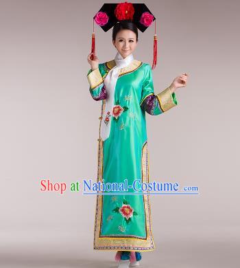 Traditional Ancient Chinese Imperial Emperess Costume, Chinese Qing Dynasty Lady Dress, Cosplay Chinese Man Nationality Peri Imperial Princess Clothing for Women