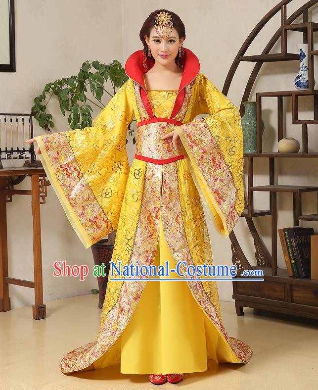 Traditional Ancient Chinese Imperial Emperess Costume, Chinese Wedding Dress, Cosplay Chinese Peri Imperial Princess Tailing Clothing Hanfu for Women