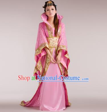 Traditional Ancient Chinese Imperial Emperess Costume, Chinese Tang Dynasty Wedding Dress, Cosplay Chinese Peri Imperial Princess Tailing Clothing Hanfu for Women