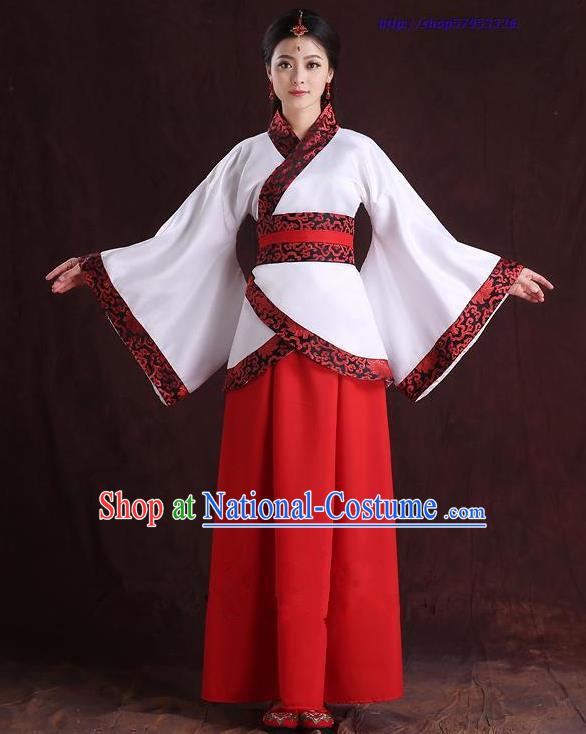 Traditional Ancient Chinese Imperial Emperess Costume, Chinese Han Dynasty Dance Dress, Cosplay Chinese Peri Imperial Princess Wedding Clothing Hanfu for Women