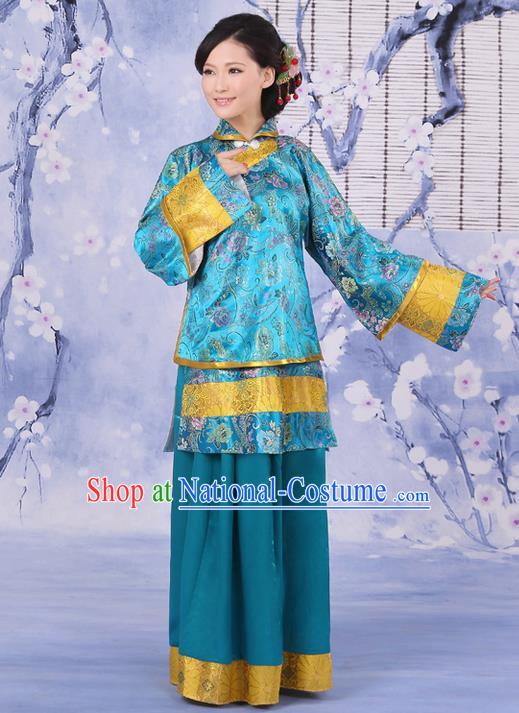 Traditional Ancient Chinese Imperial Emperess Costume, Chinese Qing Dynasty Old Lady Dress, Cosplay Chinese Peri Imperial Princess Clothing for Women