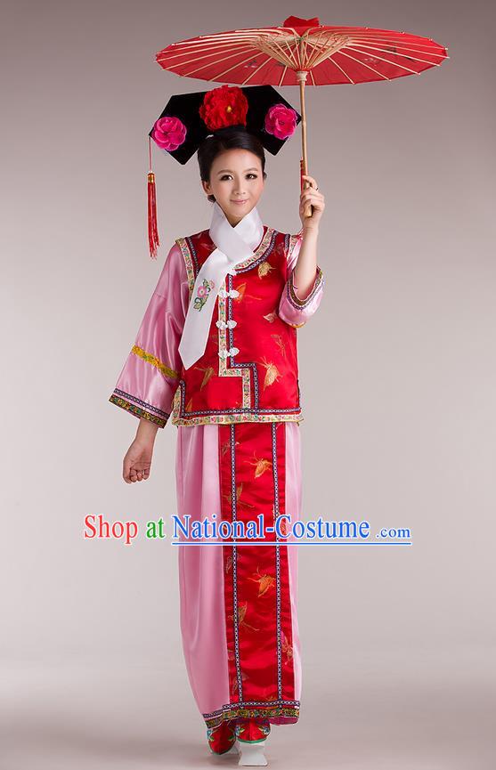 Traditional Ancient Chinese Imperial Emperess Costume, Chinese Qing Dynasty Lady Dress, Cosplay Chinese Peri Imperial Princess Clothing for Women