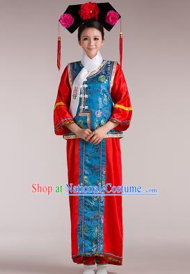 Traditional Ancient Chinese Imperial Emperess Costume, Chinese Qing Dynasty Lady Dress, Cosplay Chinese Peri Imperial Princess Clothing for Women