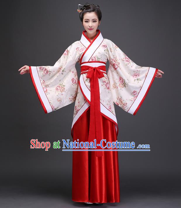 Traditional Ancient Chinese Imperial Emperess Costume, Chinese Han Dynasty Wedding Dress, Cosplay Chinese Peri Imperial Princess Dance Clothing Hanfu for Women