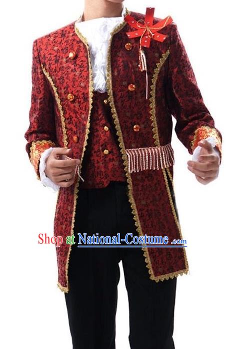 Traditional Ancient European Male Clothing, European Palace Court Stage Costumes for Men