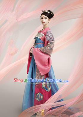 Traditional Ancient Chinese Imperial Emperess Costume, Chinese Tang Dynasty Wedding Dress, Cosplay Chinese Peri Imperial Princess Embroidered Clothing for Women