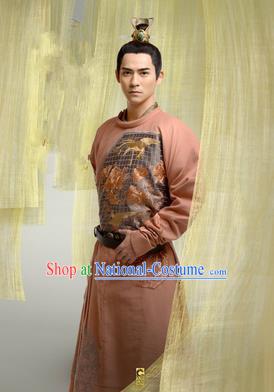 Traditional Ancient Chinese Imperial Emperor Costume, Chinese Tang Dynasty King Dress, Cosplay Chinese Imperial Majesty Embroidered Clothing for Men