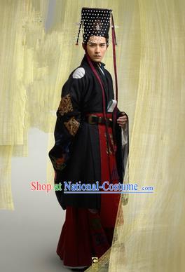 Traditional Ancient Chinese Imperial Emperor Costume, Chinese Tang Dynasty King Dress, Cosplay Chinese Imperial Majesty Clothing for Men