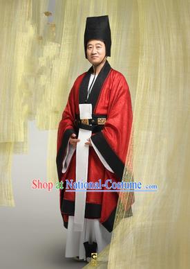 Traditional Ancient Chinese Imperial Eunuch Costume, Chinese Tang Dynasty Minister Clothing for Men