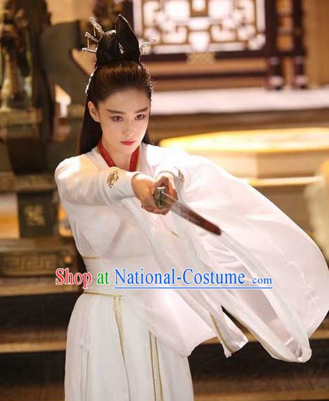 Traditional Ancient Chinese Female Costume, Chinese Tang Dynasty Swordswoman Dress, Cosplay Chinese Swordsman Clothing for Women