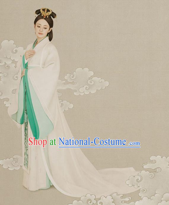 Traditional Ancient Chinese Imperial Emperess Costume Complete Set, Chinese Han Dynasty Emperess Wedding Dress, Cosplay Chinese Imperial Princess Embroidered Clothing for Women