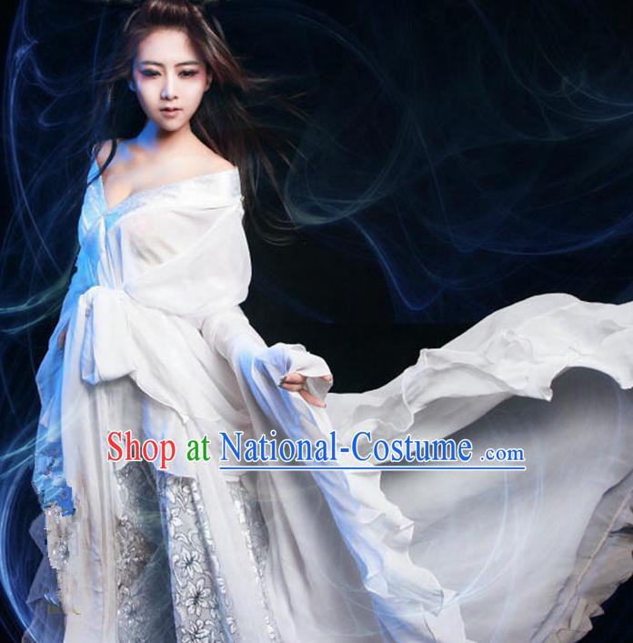 Traditional Ancient Chinese Imperial Emperess Costume, Chinese Tang Dynasty Wedding Dress, Cosplay Game Characters Chinese Peri Imperial Princess Embroidered Clothing for Women