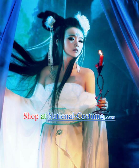 Traditional Ancient Chinese Imperial Emperess Costume, Chinese Tang Dynasty Wedding Dress, Cosplay Game Characters Chinese Peri Imperial Princess Embroidered Clothing for Women