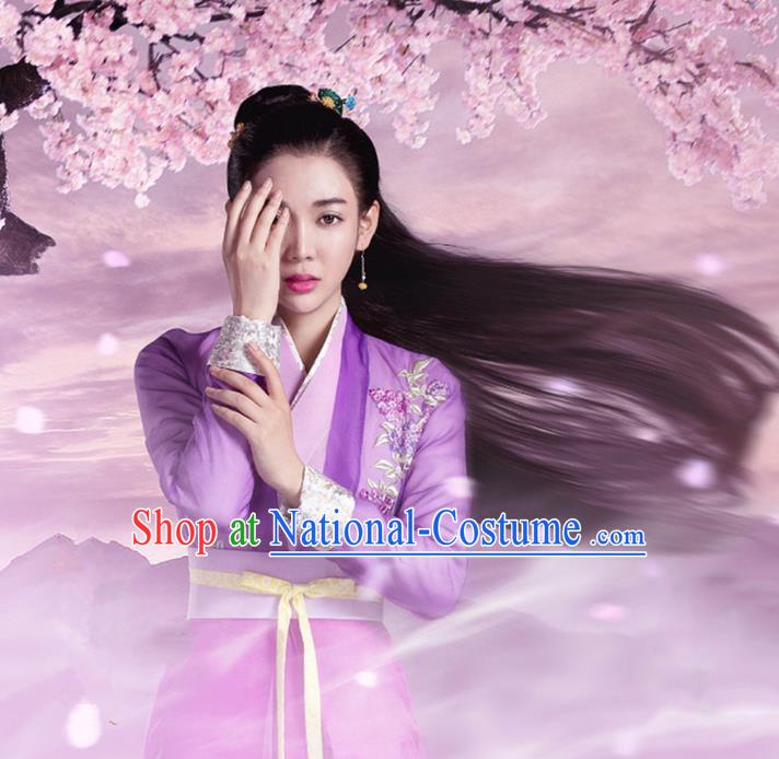 Traditional Ancient Chinese Imperial Princess Costume, Chinese Han Dynasty Young Lady Dance Dress, Cosplay Chinese Peri Clothing Hanfu for Women