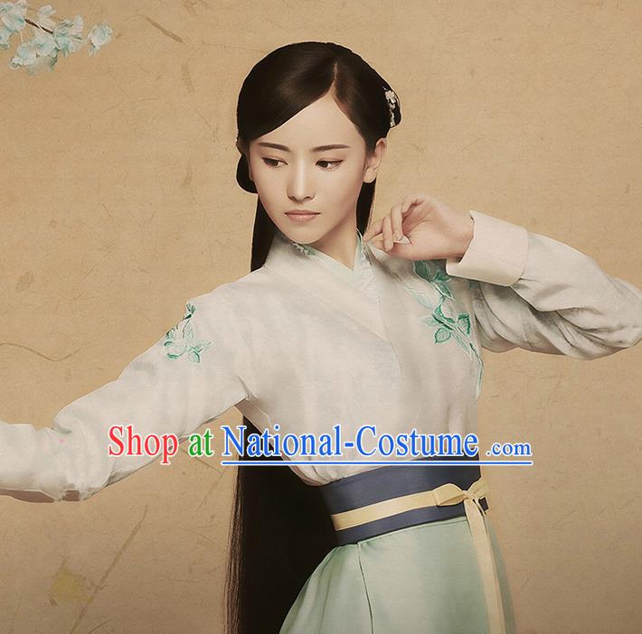 Traditional Ancient Chinese Imperial Princess Costume, Chinese Han Dynasty Young Lady Dance Dress, Cosplay Chinese Peri Clothing Hanfu for Women