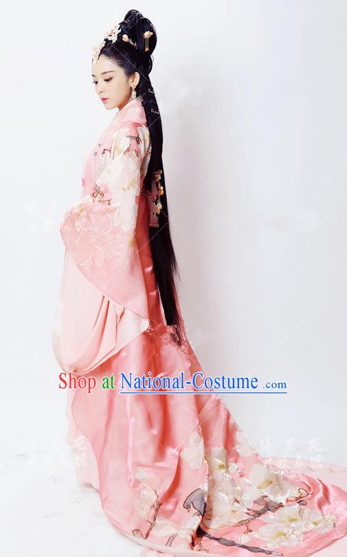 Traditional Ancient Chinese Imperial Emperess Costume, Chinese Han Dynasty Young Lady Dress, Cosplay Chinese Princess Embroidered Clothing Hanfu Costume for Women