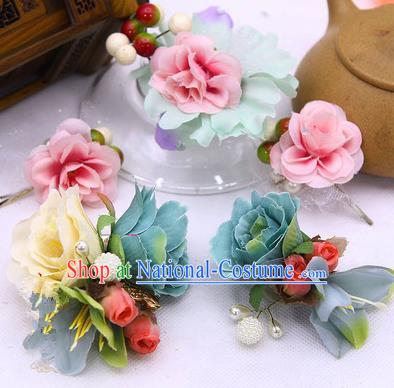 Traditional Handmade Chinese Ancient Classical Hair Accessories Flowers Hairpin, Hair Sticks Hair Claws, Hair Fascinators Hairpins for Women