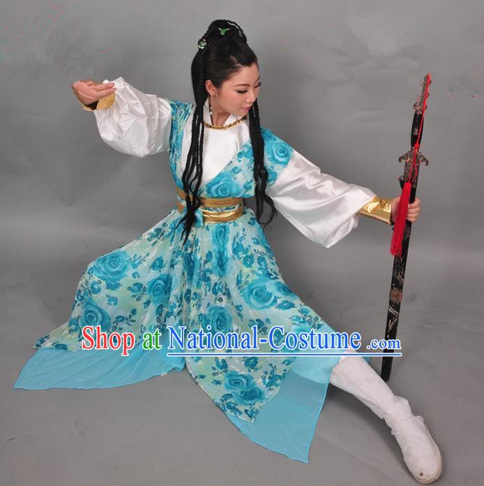 Traditional Ancient Chinese Female Costume, Chinese Tang Dynasty Swordswoman Dress, Cosplay Chinese Swordsman Clothing for Women