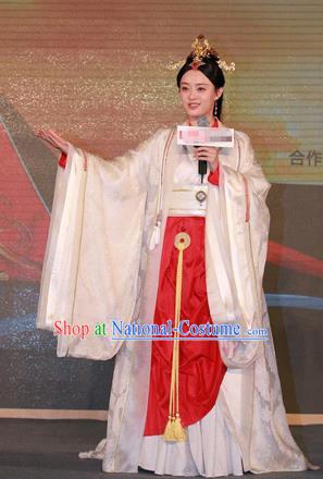 Traditional Ancient Chinese Imperial Lady Costume Complete Set, Chinese Han Dynasty Lady Dress, Cosplay Chinese Imperial Princess Clothing for Women