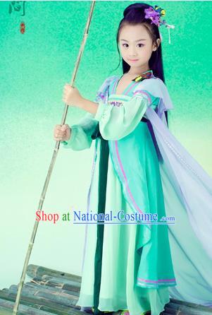 Traditional Ancient Chinese Imperial Princess Costume, Chinese Han Dynasty Children Dress Ruqun, Cosplay Chinese Peri Clothing for Kids