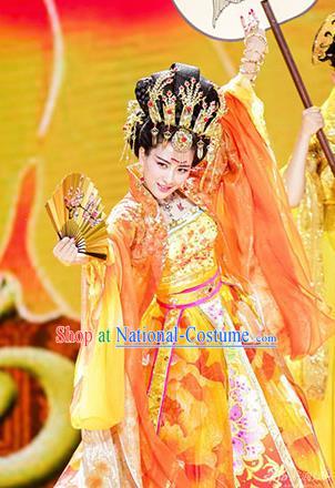 Traditional Ancient Chinese Imperial Emperess Costume, Chinese Tang Dynasty Dress, Cosplay Lady Yang Chinese Imperial Consort Clothing for Women