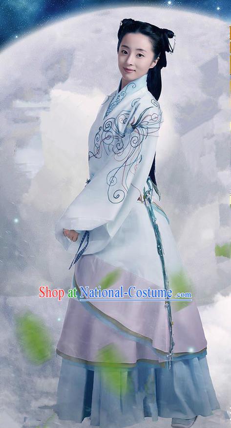 Traditional Ancient Chinese Imperial Emperess Costume, Chinese Qin Dynasty Young Lady Dress, Cosplay Chinese Imperial Princess Hanfu Clothing for Women