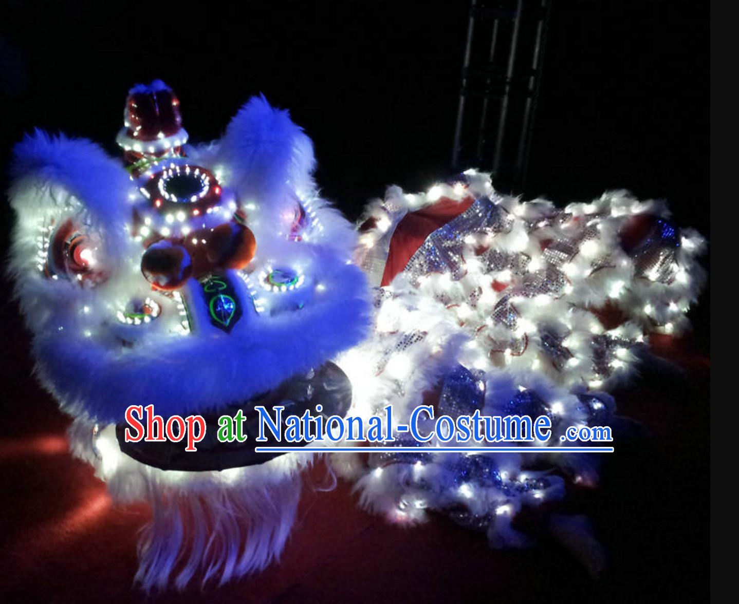 LED Lights Nighttime Parade Lion Dance Costume Complete Set