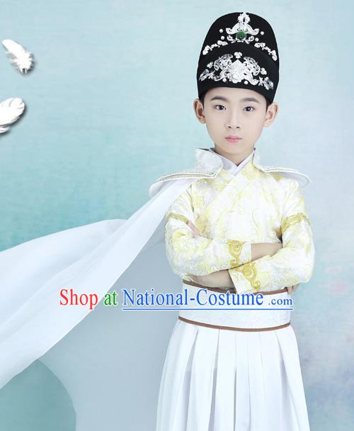 Traditional Chinese Ancient Costumes Ancient Chinese Cosplay Swordsman Knight Costume Complete Set for Kids