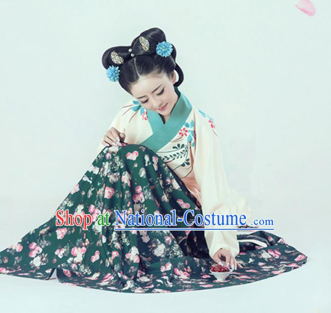 Traditional Ancient Chinese Imperial Emperess Costume, Chinese Han Dynasty Lady Dress, Cosplay Chinese Imperial Princess Clothing Hanfu for Women