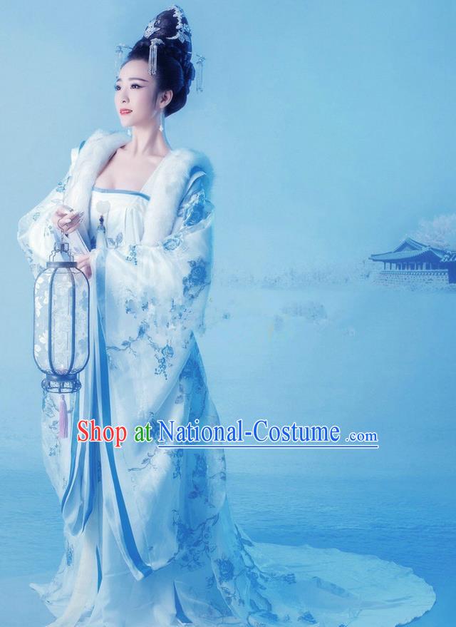 Traditional Ancient Chinese Imperial Emperess Costume, Chinese Tang Dynasty Princess Dress, Cosplay Lady Yang Chinese Imperial Consort Clothing for Women