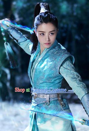 Traditional Ancient Chinese Female Costume, Chinese Ancient Swordswoman Dress, Cosplay Chinese Chivalrous Swordsman Embroidered Clothing for Women