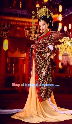 Traditional Ancient Chinese Imperial Consort Costume, Chinese Tang Dynasty Young Lady Wedding Dress, Cosplay Chinese Concubine Embroidered Clothing Phoenix Hanfu for Women