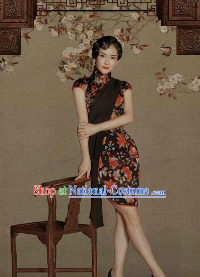 Traditional Chinese Female Costumes Chinese Classic Clothes Chinese Silk Cheongsam Tang Suits Dress for Women